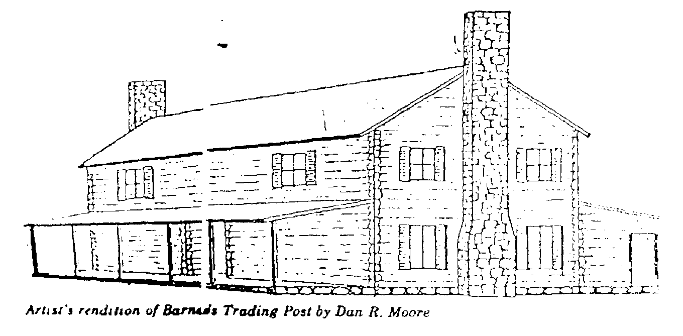 Charles Banard trading post sketch